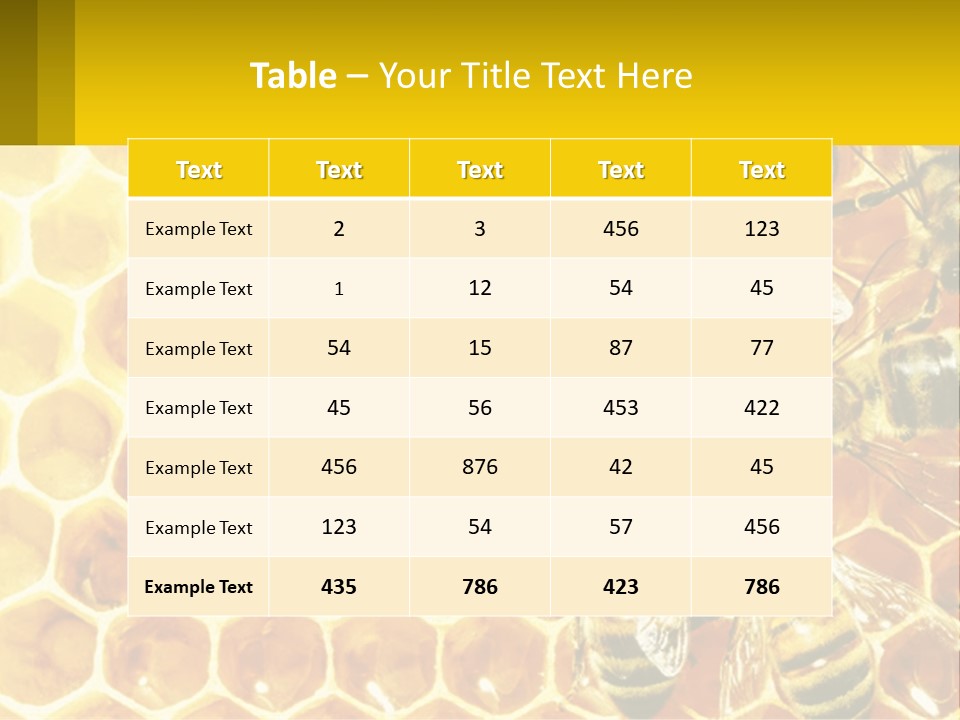 A Group Of Bees Sitting On Top Of A Honeycomb PowerPoint Template