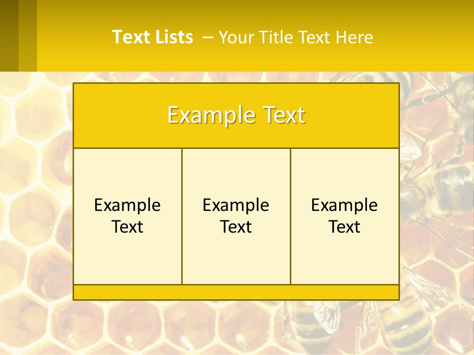 A Group Of Bees Sitting On Top Of A Honeycomb PowerPoint Template