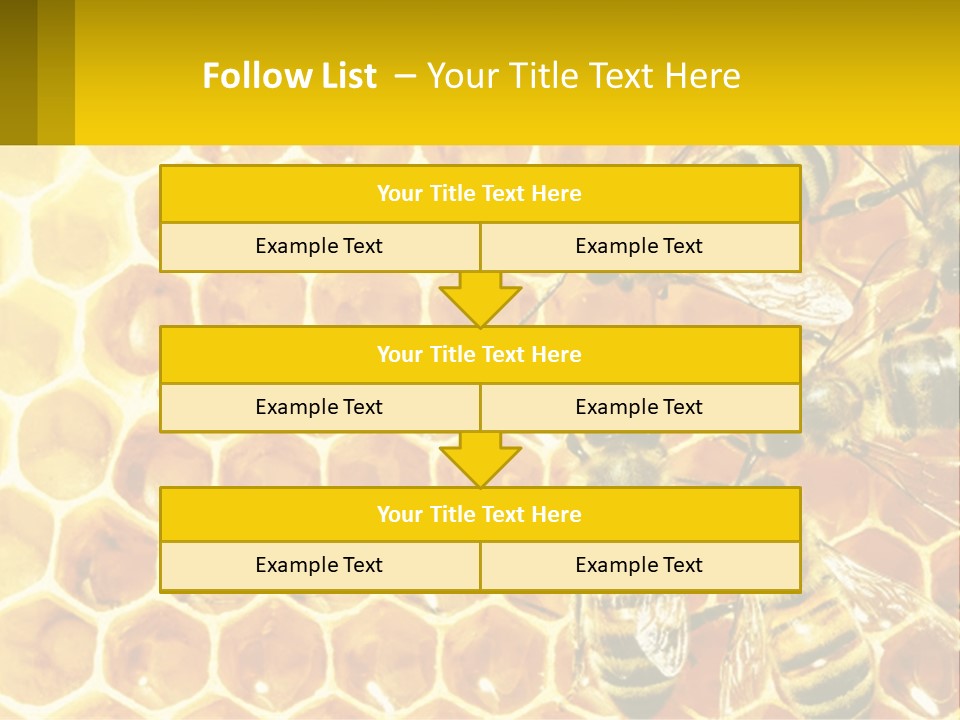 A Group Of Bees Sitting On Top Of A Honeycomb PowerPoint Template