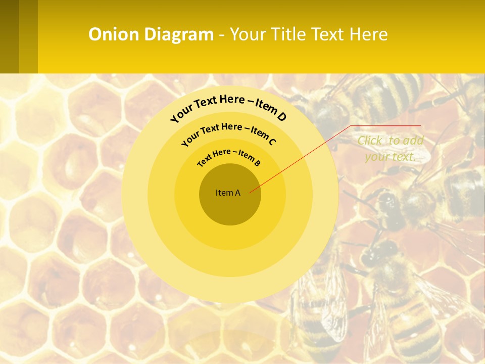 A Group Of Bees Sitting On Top Of A Honeycomb PowerPoint Template