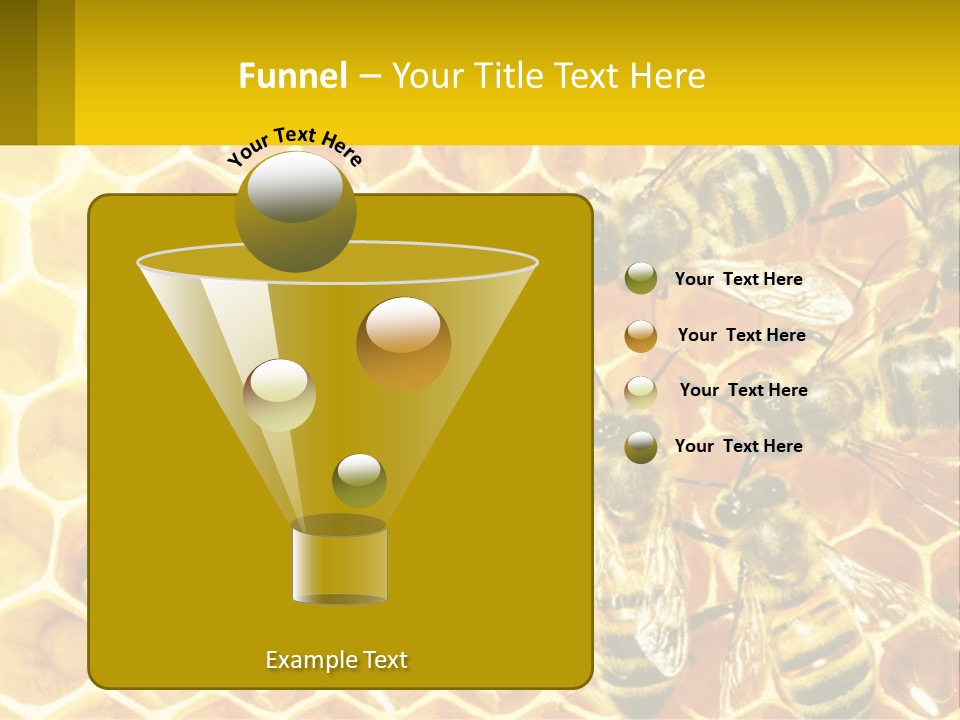 A Group Of Bees Sitting On Top Of A Honeycomb PowerPoint Template