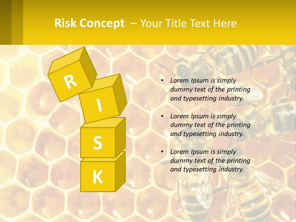 A Group Of Bees Sitting On Top Of A Honeycomb PowerPoint Template