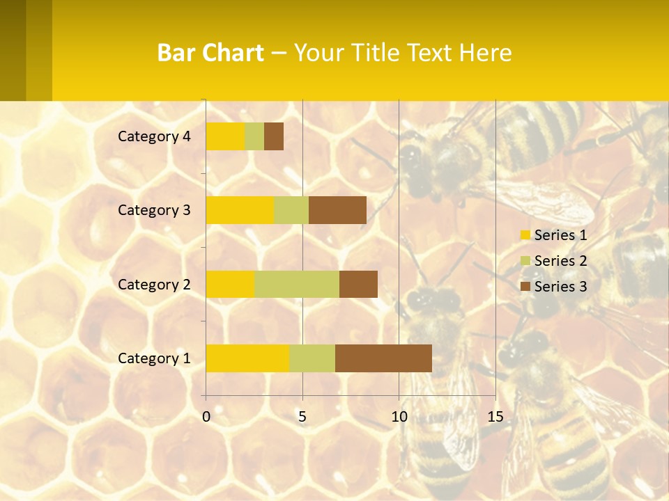 A Group Of Bees Sitting On Top Of A Honeycomb PowerPoint Template