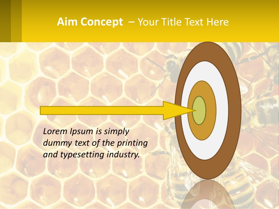 A Group Of Bees Sitting On Top Of A Honeycomb PowerPoint Template