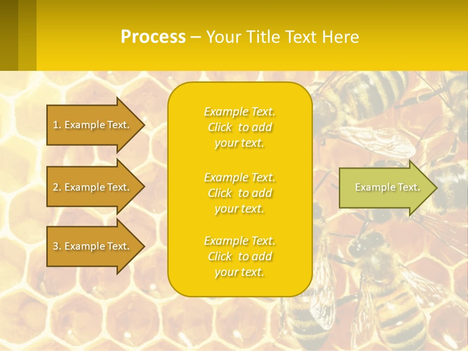 A Group Of Bees Sitting On Top Of A Honeycomb PowerPoint Template