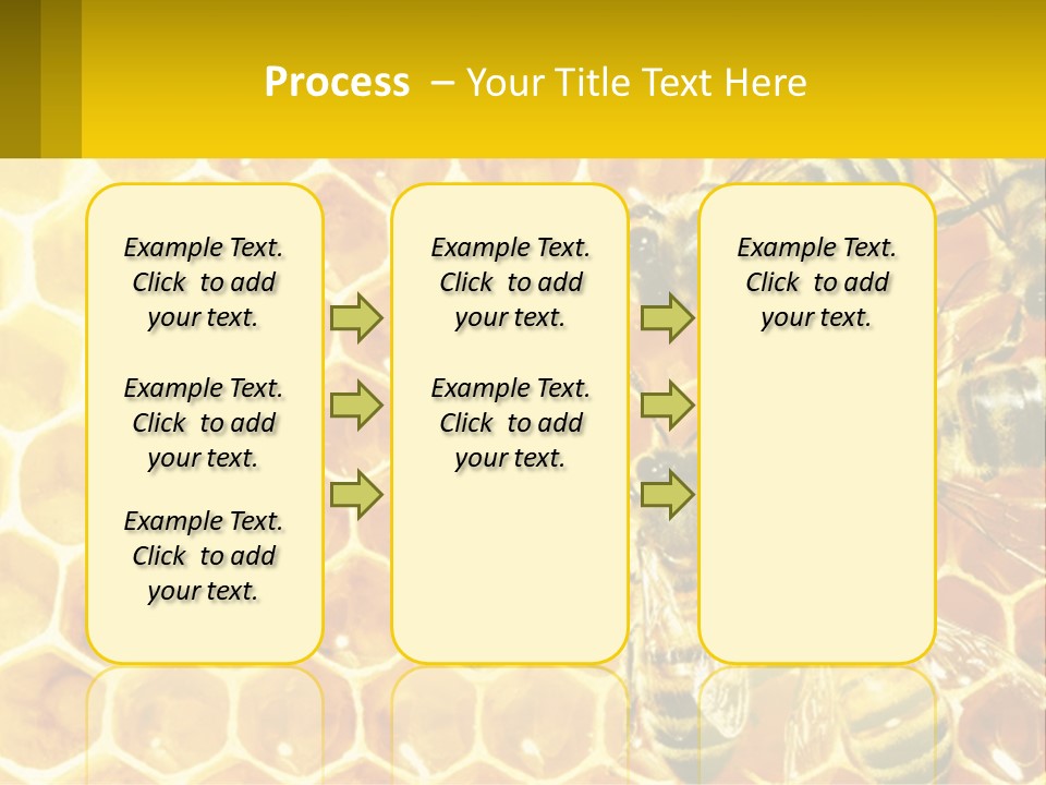 A Group Of Bees Sitting On Top Of A Honeycomb PowerPoint Template