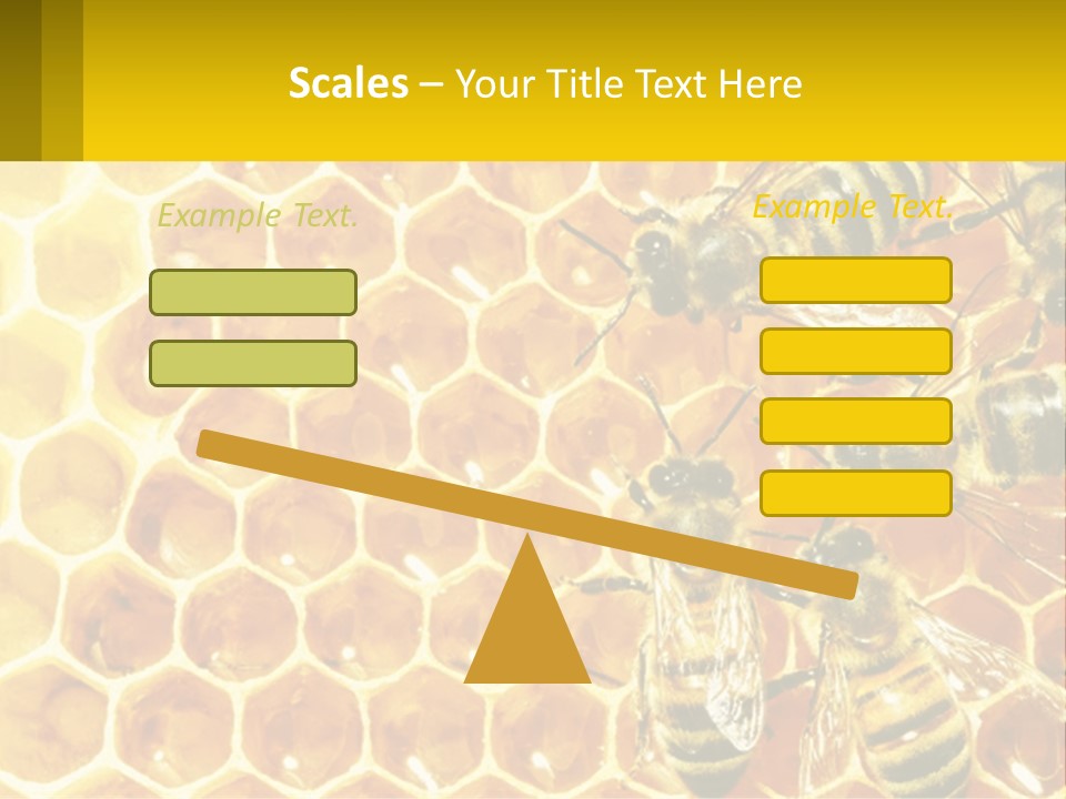 A Group Of Bees Sitting On Top Of A Honeycomb PowerPoint Template