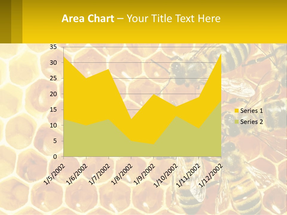 A Group Of Bees Sitting On Top Of A Honeycomb PowerPoint Template