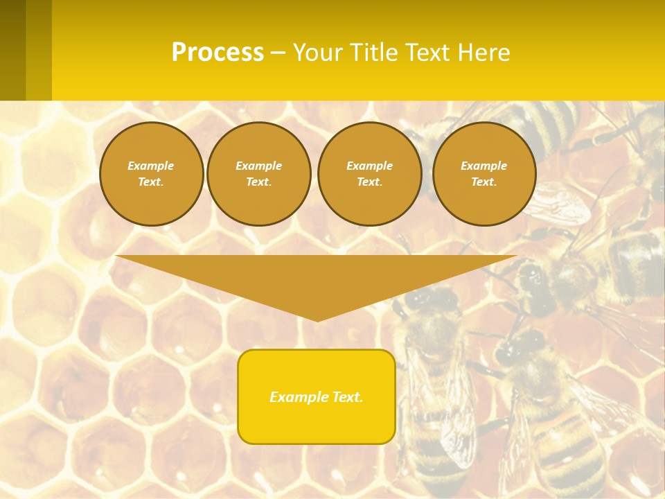 A Group Of Bees Sitting On Top Of A Honeycomb PowerPoint Template