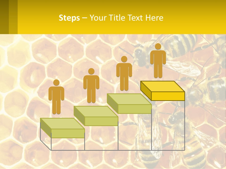 A Group Of Bees Sitting On Top Of A Honeycomb PowerPoint Template
