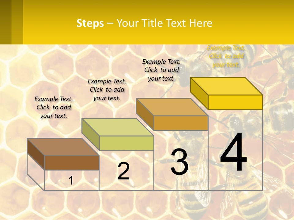 A Group Of Bees Sitting On Top Of A Honeycomb PowerPoint Template