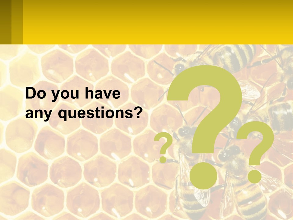 A Group Of Bees Sitting On Top Of A Honeycomb PowerPoint Template
