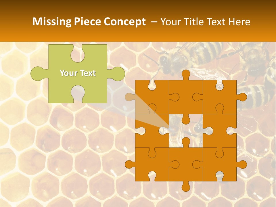A Group Of Bees Sitting On Top Of A Honeycomb PowerPoint Template