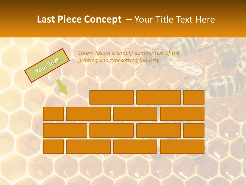 A Group Of Bees Sitting On Top Of A Honeycomb PowerPoint Template