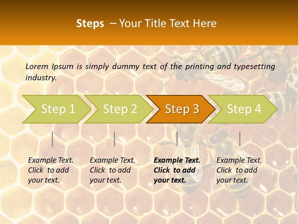 A Group Of Bees Sitting On Top Of A Honeycomb PowerPoint Template