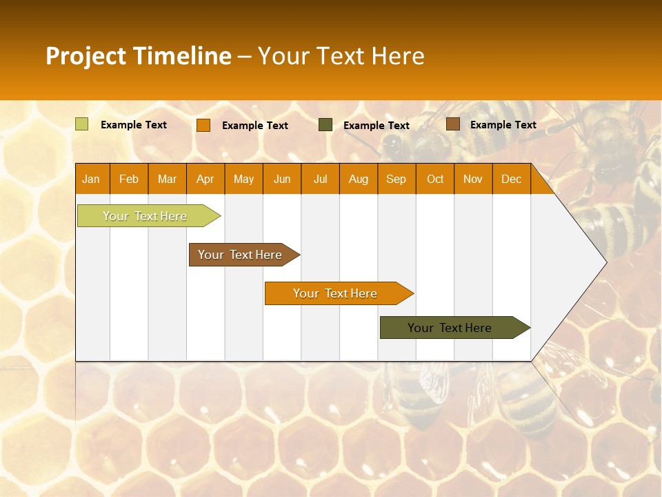 A Group Of Bees Sitting On Top Of A Honeycomb PowerPoint Template