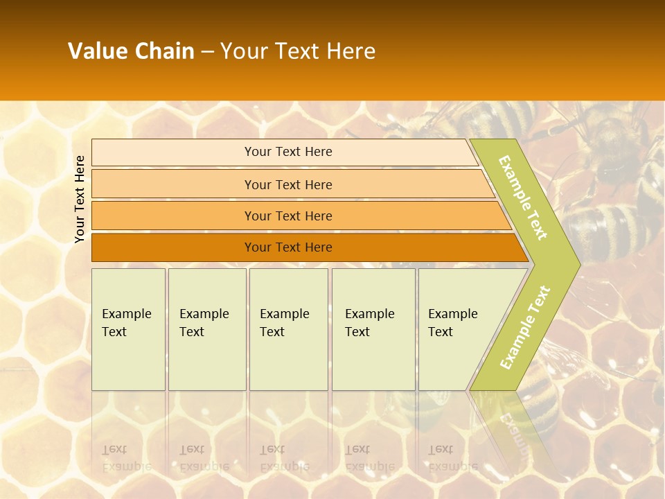 A Group Of Bees Sitting On Top Of A Honeycomb PowerPoint Template