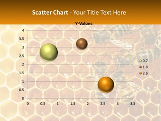 A Group Of Bees Sitting On Top Of A Honeycomb PowerPoint Template
