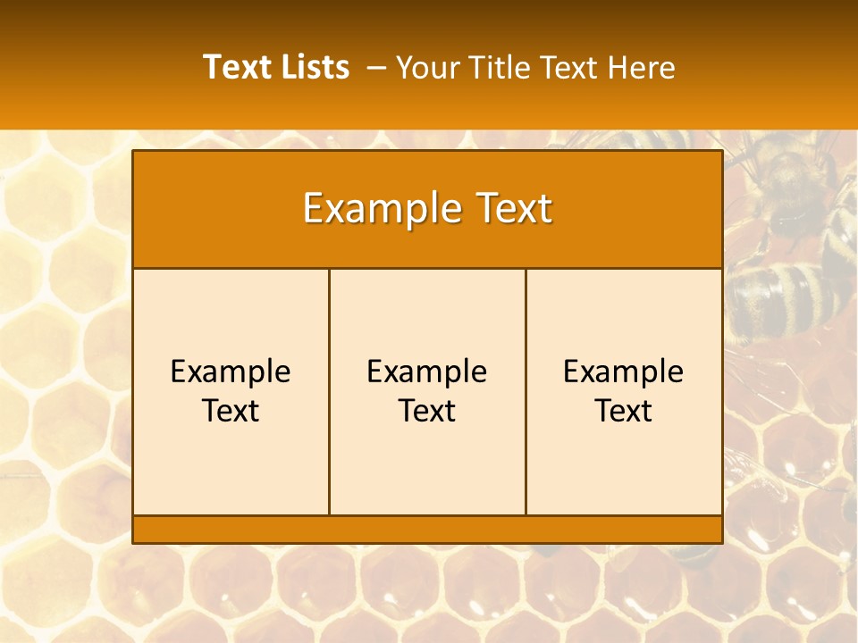 A Group Of Bees Sitting On Top Of A Honeycomb PowerPoint Template