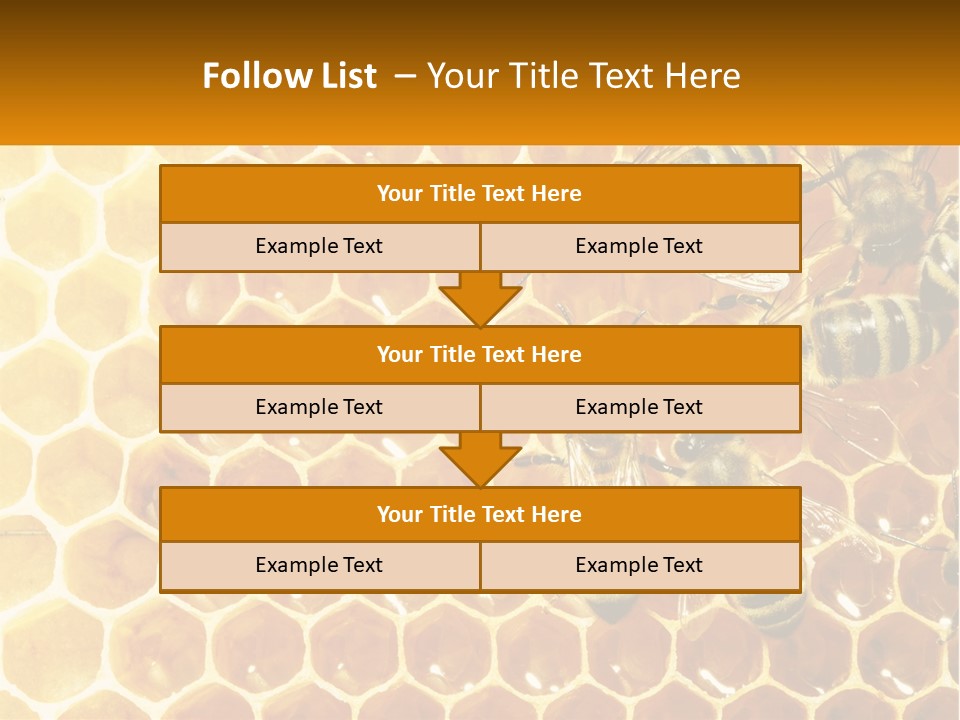 A Group Of Bees Sitting On Top Of A Honeycomb PowerPoint Template