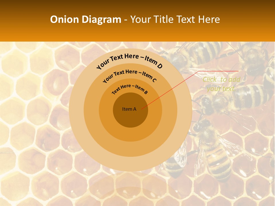 A Group Of Bees Sitting On Top Of A Honeycomb PowerPoint Template