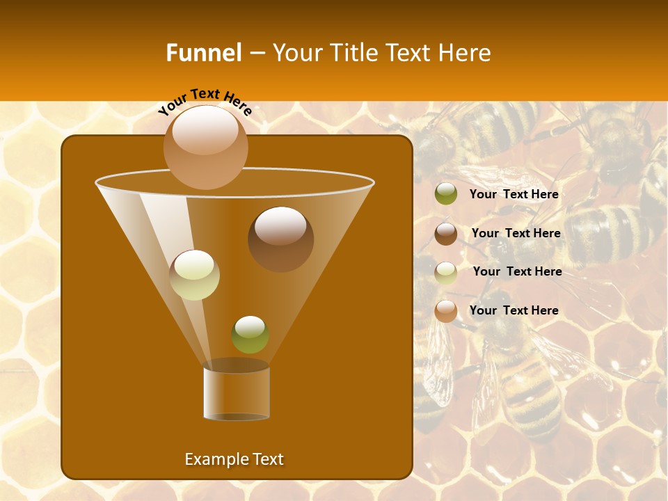 A Group Of Bees Sitting On Top Of A Honeycomb PowerPoint Template