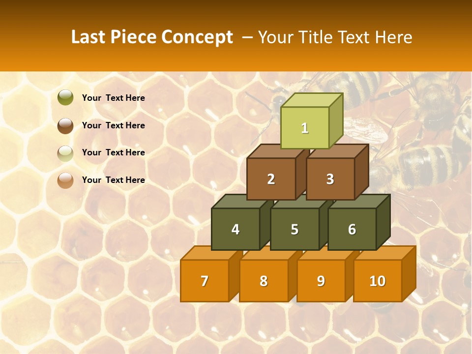 A Group Of Bees Sitting On Top Of A Honeycomb PowerPoint Template