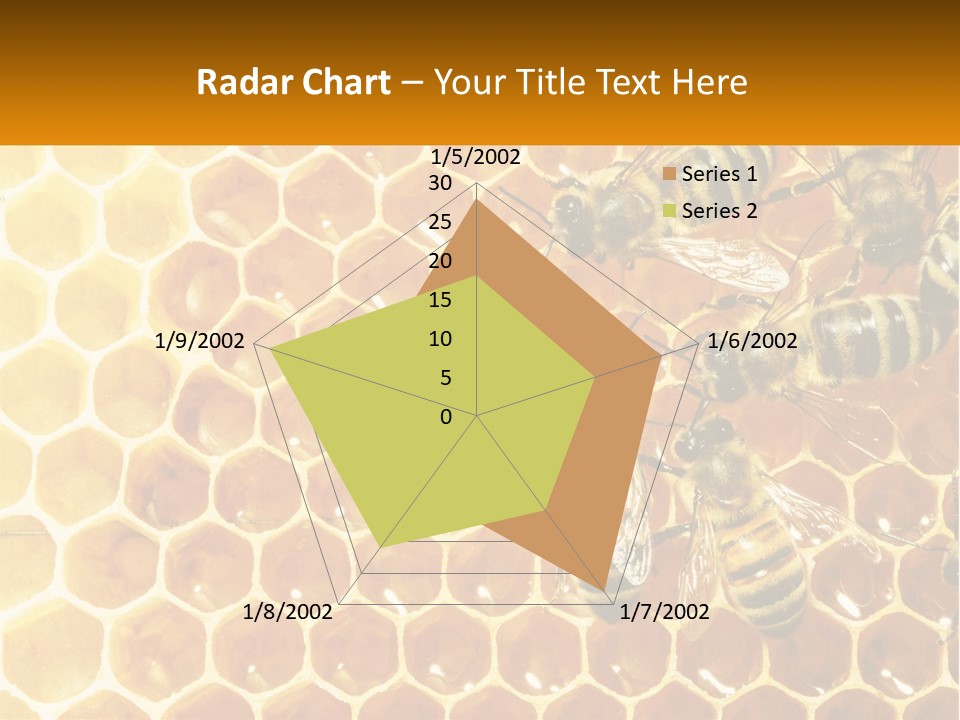 A Group Of Bees Sitting On Top Of A Honeycomb PowerPoint Template