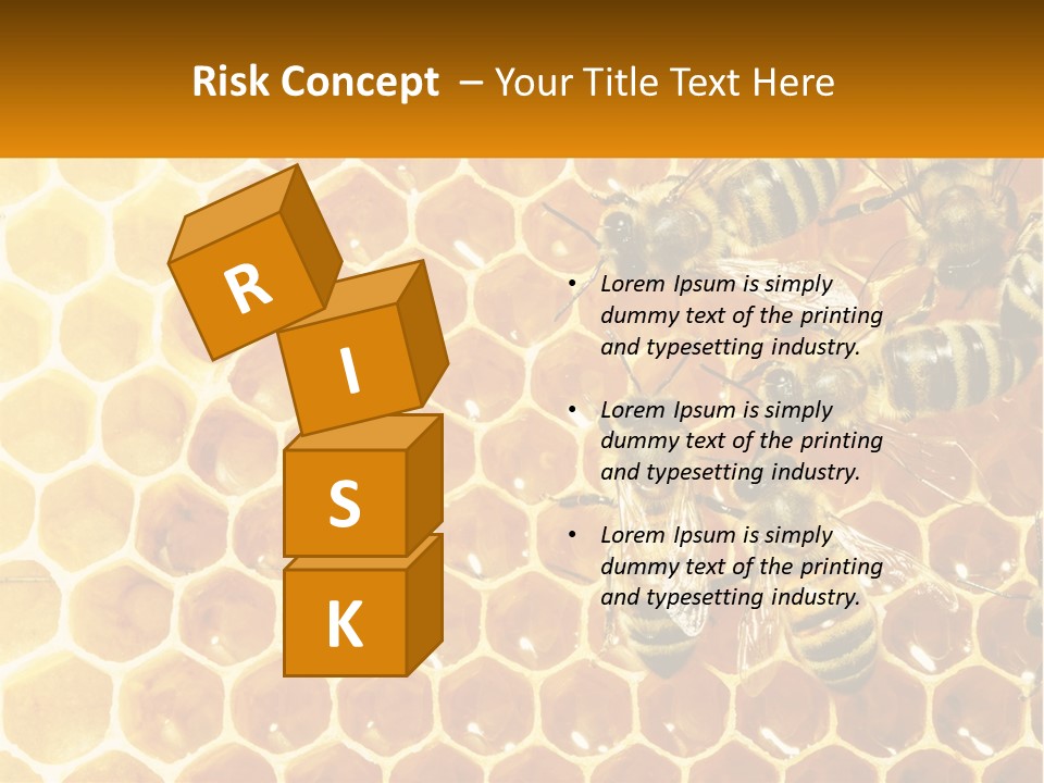 A Group Of Bees Sitting On Top Of A Honeycomb PowerPoint Template