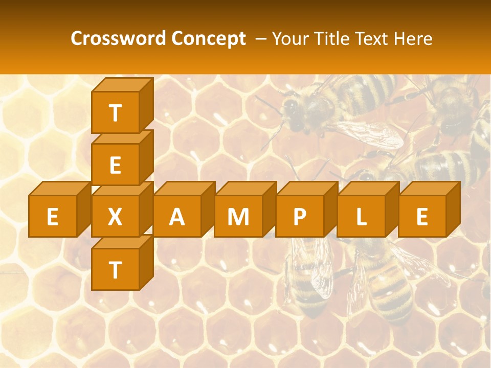 A Group Of Bees Sitting On Top Of A Honeycomb PowerPoint Template