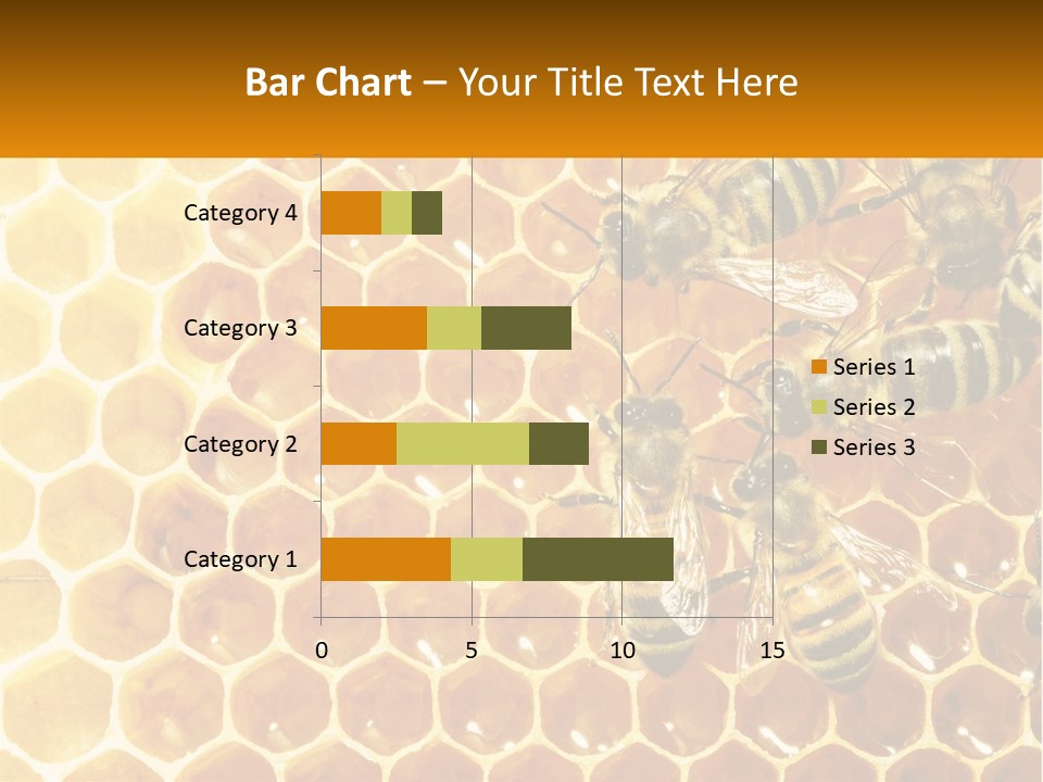 A Group Of Bees Sitting On Top Of A Honeycomb PowerPoint Template