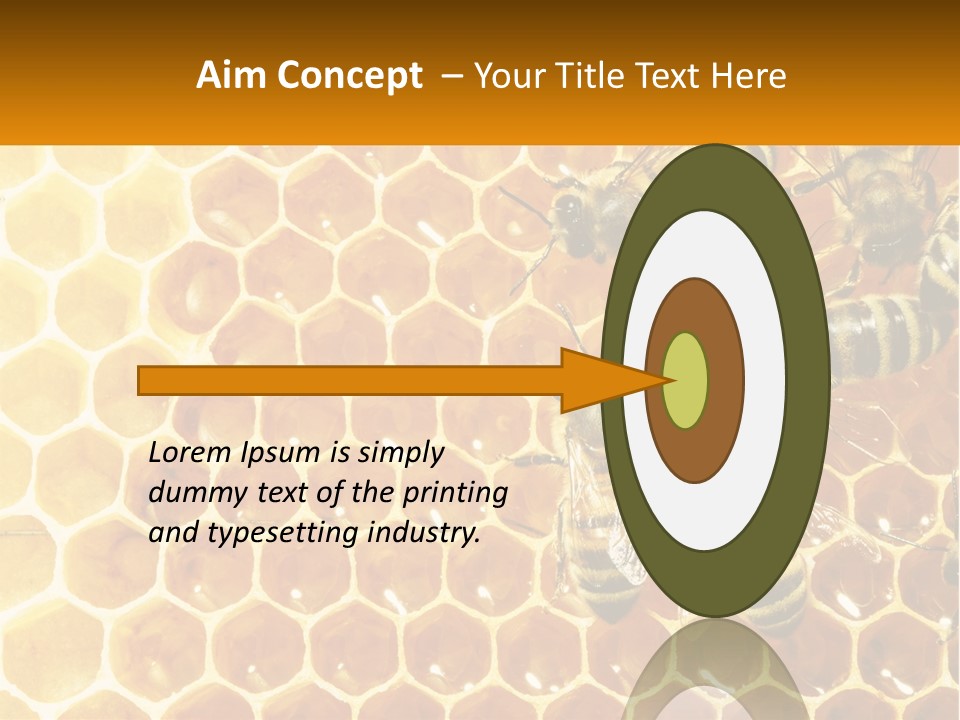 A Group Of Bees Sitting On Top Of A Honeycomb PowerPoint Template