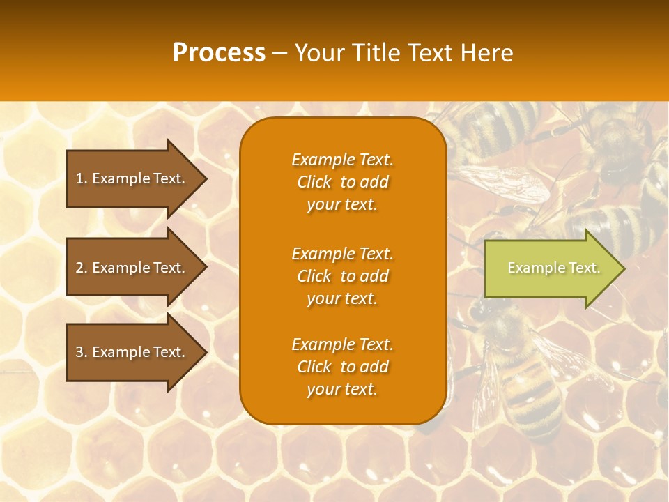 A Group Of Bees Sitting On Top Of A Honeycomb PowerPoint Template