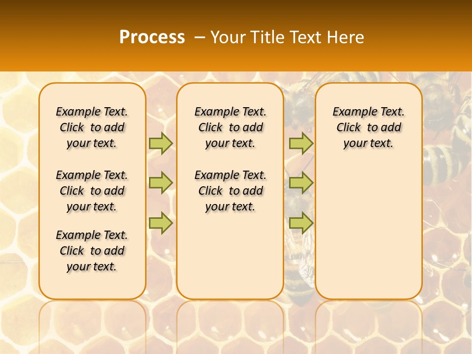 A Group Of Bees Sitting On Top Of A Honeycomb PowerPoint Template
