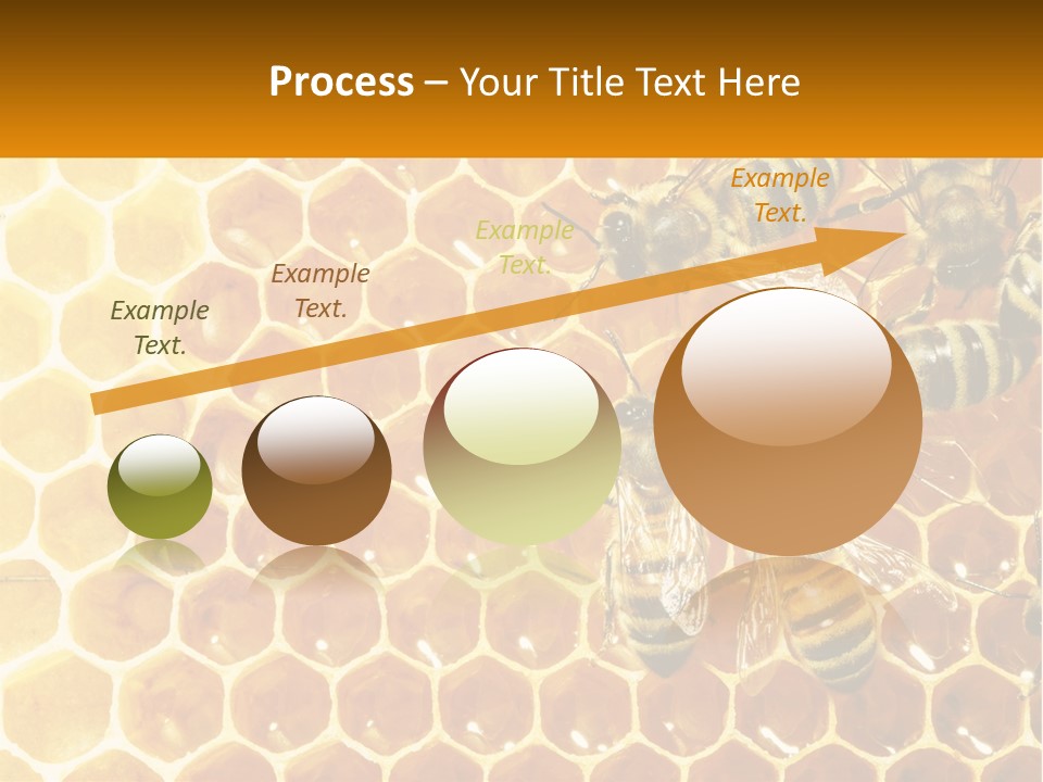 A Group Of Bees Sitting On Top Of A Honeycomb PowerPoint Template