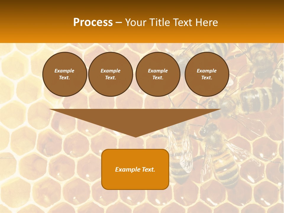 A Group Of Bees Sitting On Top Of A Honeycomb PowerPoint Template