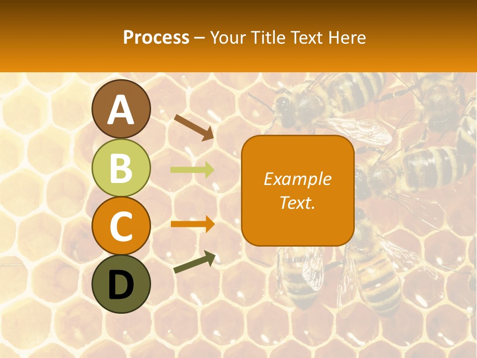 A Group Of Bees Sitting On Top Of A Honeycomb PowerPoint Template