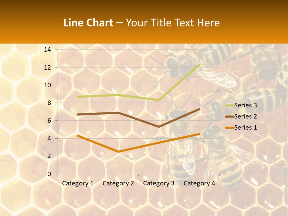 A Group Of Bees Sitting On Top Of A Honeycomb PowerPoint Template
