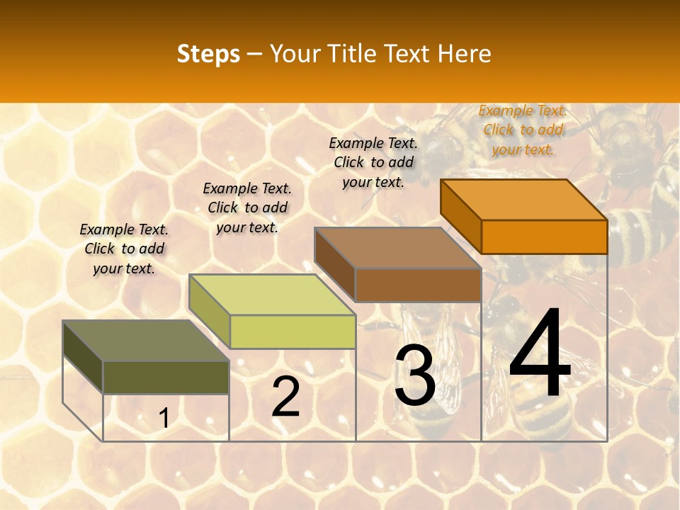 A Group Of Bees Sitting On Top Of A Honeycomb PowerPoint Template