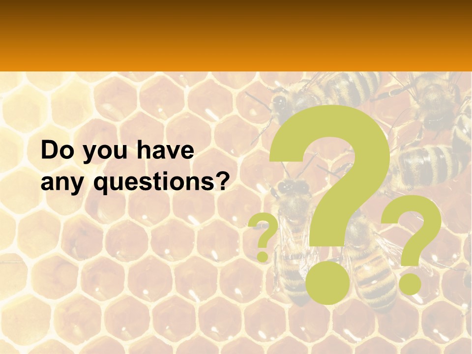 A Group Of Bees Sitting On Top Of A Honeycomb PowerPoint Template