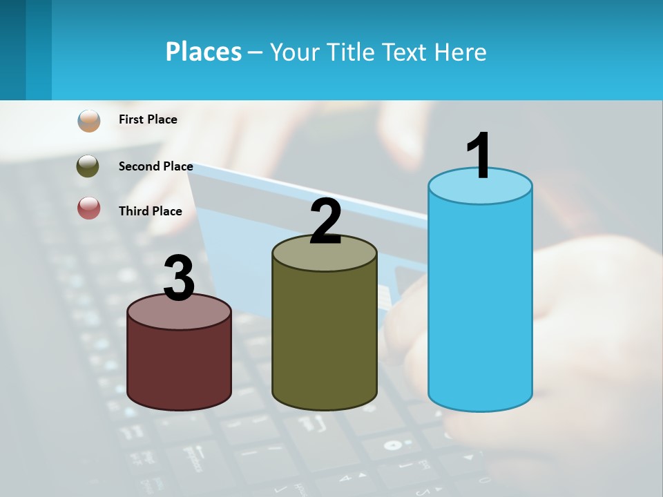 A Person Holding A Credit Card While Using A Laptop PowerPoint Template
