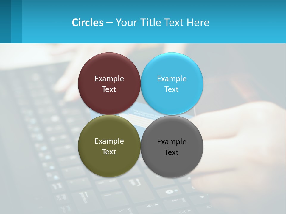 A Person Holding A Credit Card While Using A Laptop PowerPoint Template