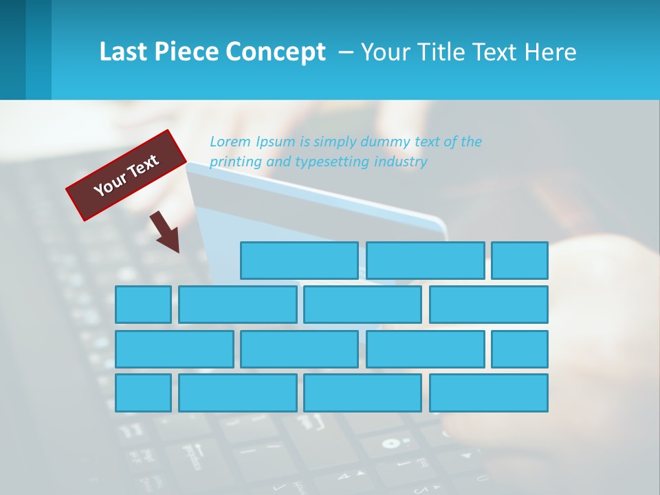 A Person Holding A Credit Card While Using A Laptop PowerPoint Template