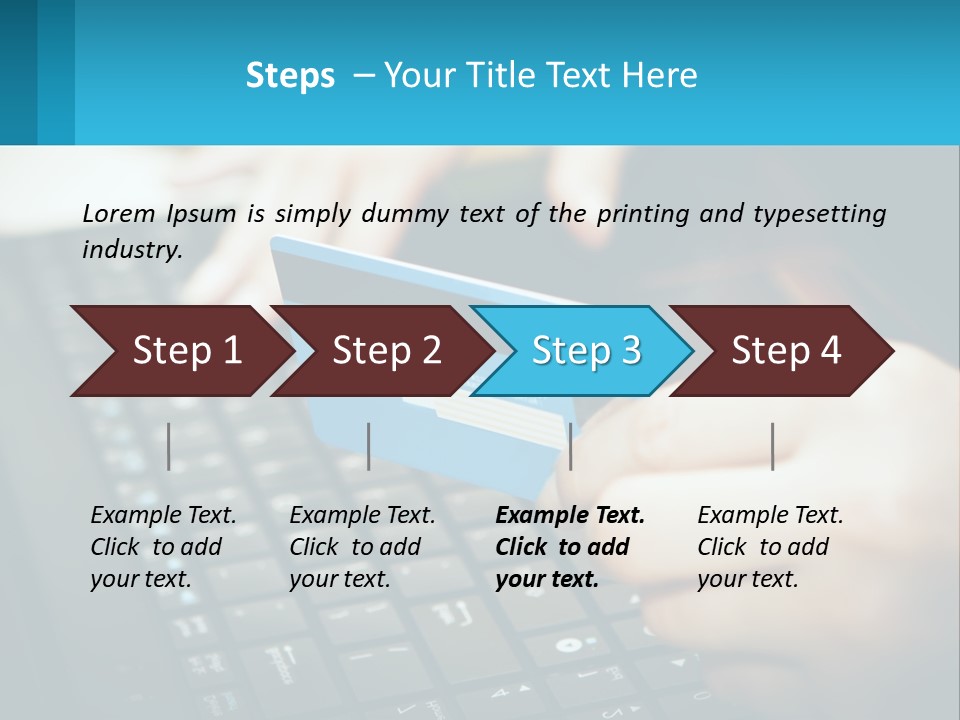 A Person Holding A Credit Card While Using A Laptop PowerPoint Template