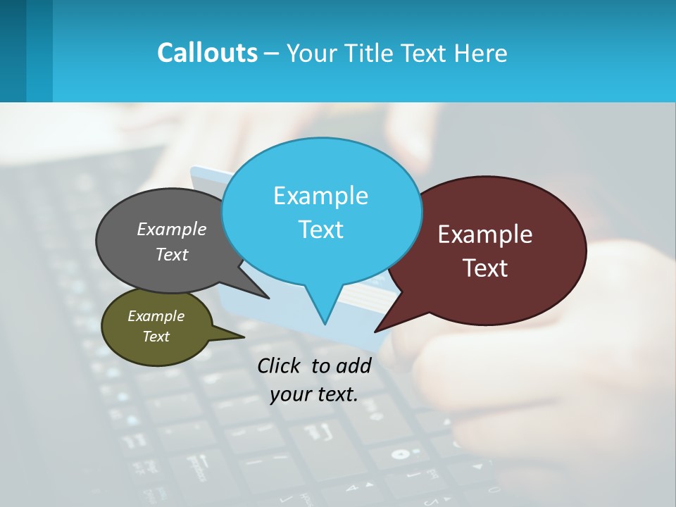 A Person Holding A Credit Card While Using A Laptop PowerPoint Template