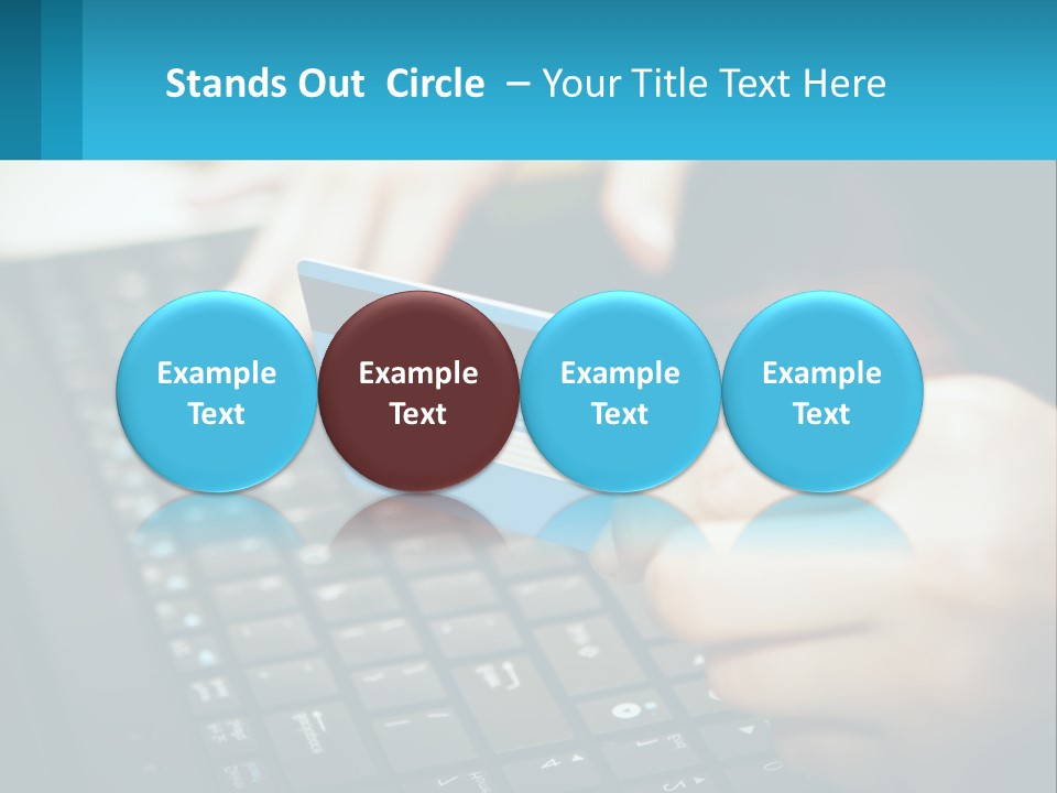 A Person Holding A Credit Card While Using A Laptop PowerPoint Template