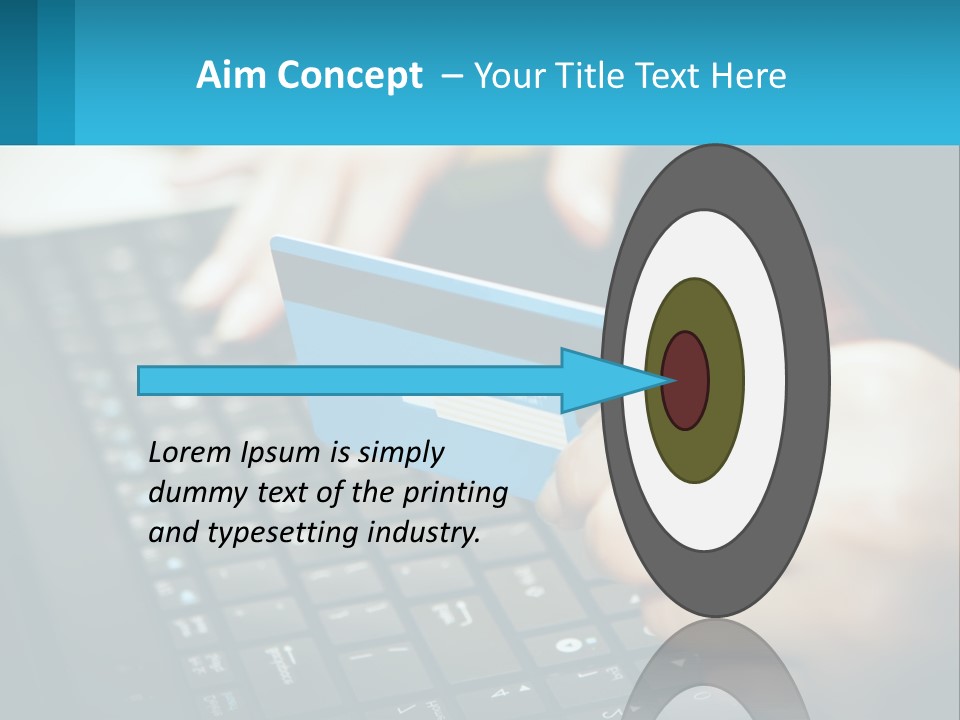 A Person Holding A Credit Card While Using A Laptop PowerPoint Template