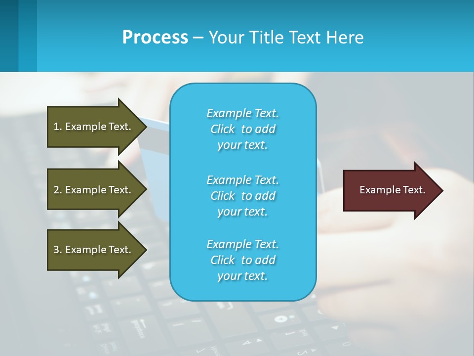 A Person Holding A Credit Card While Using A Laptop PowerPoint Template