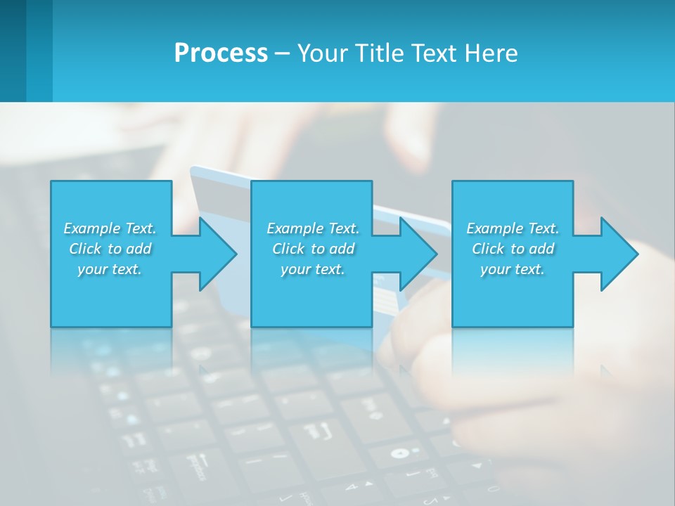 A Person Holding A Credit Card While Using A Laptop PowerPoint Template