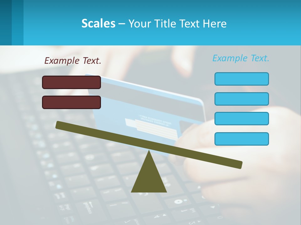 A Person Holding A Credit Card While Using A Laptop PowerPoint Template